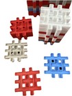 Little Tikes Small New Age Waffle Building Blocks-gray White Blue Red   72 Pieces
