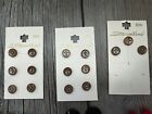 Lot Of 119 Vintage Fancy Plastic Buttons Mixed Shapes And Types And Colors