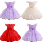Flower Girls Kids Princess Christmas Dress Pageant Wedding Bridesmaid Party Gown