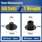 Matte Black Chicago Screws For Holsters M5x4mm Post M4x3mm 60 Sets Hardware