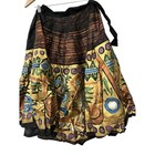 Vintage 50s Mexican Circle Hand Painted Skirt