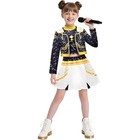 Kids Girls Kpop Demon Hunters Mira Rumi Mira Black Gold Suit Cosplay Costume