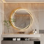 Smart Led Backlit Bathroom Round Mirror With Lights Hd Anti-fog Dimmable Memory