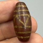 Very Old Ancient Indo Himalayan Tibetan Etched Carnelian Bead