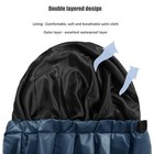  Satin Lined Shower Cap Extra Large Adjustable Reusable 