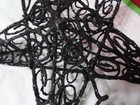 Tree Topper Star Metal Glittered Christmas Treetop Decoration 10  Black Vguc