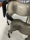 Lot Of 2 Vintage  Hartland  Horses  Gray Hard Plastic  Mom   Pony