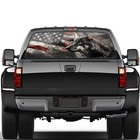 Wolf Flag Pattern Rear Window Decals For Trucks Suvs Universal Size 66in X 20