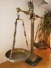 Vintage Brass   Marble Scales Of Justice 23   