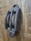 Vintage Bronze Galvanized Double Sheave Yacht Pulley - Very Old