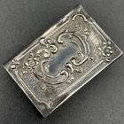 Vintage Germany Matchbox Cover Silver Art Nouveau Repousse Floral Small