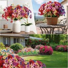 20 Bundles Artificial Flowers For Outdoors Or Garden Home Decor no Fade Fake    