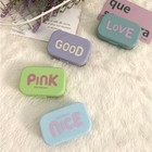 4 Pack Letter Printed Portable Contact Lens Cases  Travel Eye Contacts Case B   