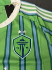 24-25 Adidas Men   s Seattle Sounders Authentic Version Home Soccer Jersey Large L