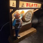 Vintage Illuminated Blatz Beer Advertising Display With Barrel Man Character    