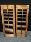 2 Brown Wood Plantation Shutters Movable Louver Slats Each Measure 24x9x 75