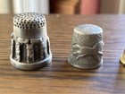 Vintage  Lot Of 6 Pewter   Metal Thimbles