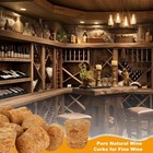 200 Pack Soft Wood Corks  Tapered Cork Plugs Wine Bottle Stopper  Mini Yellow 