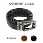 Men s Click Lock Belt Leather Automatic Buckle 28 -48  Durable Black brown