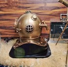 Mark V Deep Scuba 18  Full Size Antique Us Navy Brass Divers Diving Helmet