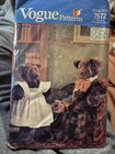 Vogue Sewing Pattern Craft 7572 plush Teddy Bear 2 Sizes 40  32   linda Carr uc