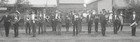 Antique Boyne City Michigan Glass Negative Brass Band Street Scene C1900