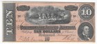 T-68 1864  10 Confederate Rarity R12   G-c Plen Worn Plate State Ii Pcgs Au55