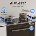 Stove Gap Covers Stainless Steel  2 Pack Filler  Oven Black 