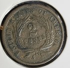 1864 Two Cent Coin  Large Motto