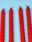 4 Spiral 12  Red Ecclesiastical Taper Candles Mack Miller Syracuse Ny Christmas