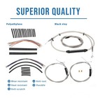 12    Bar Extended Cable Set For Harley 2007-2010 Softail Custom Fxstc No Abs