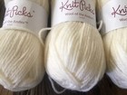 Lot Of 3 Knit Picks Yarn 100  Peruvian Highland Wool Worsted White   Ivory 