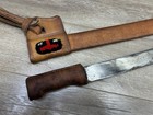 Vintage 22    Blade Jungle Machete W  Ornate Leather Sheath