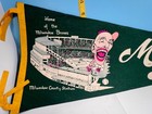      Vintage Milwaukee Braves Full Sz Mlb Baseball Wool Pennant Green Var 2 Ex     