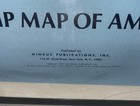 Vintage 1971 Stamp Wall Map Of America Poster Minkus New York Usa Made