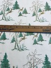 Vtg Christmas Wrapping Paper Gift Wrap 1950 Reindeer Trees Nos No Creases