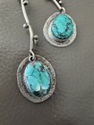Native American Navajo Turquoise Nugget Sterling Necklace As Is