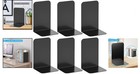 Durable Heavy-duty Black Bookends With Non-slip Base - Perfect For Any Space