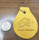 Bpoe Elks Lodge Leather Keychain  thanks Veterans   Unused  Pristine Free S h