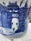 Wonderful Antique  Porcelain Bowl White And Blue 11 In X 7 In  