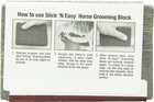 Farnam Slick  n Easy Horse Grooming Block 1 25 Oz  Removes Loose Hair dust dirt