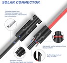 50ft 10 Awg Solar Panel Extension Cable Pv Wire Solar Connectors Pair 6mm  