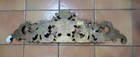 Vintage Fleur Di Lis Wall Door Pediment Shabby Chic 32    Painted Silvery Grayish