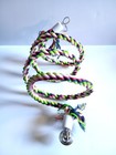 Parrot Toy Pet Bird Bendable Flexible Rope Perch Swing Chew Toy With Bell