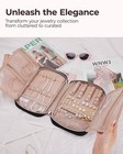 Jewelry Organizer  Travel Case For Necklace  Earrings  Rings  And Bracelets