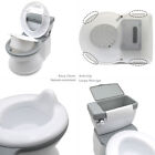 Gray Toddler Potty Training Toilet W  Flushing Sound Handle Baby Chair Seat