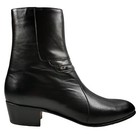 Men s Dress Ankle Boots El Besserro Genuine Leather Color Black Botin De Vestir
