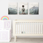 Baby Boy Adventure Nursery Decor Set Of 3 Nature Toddler Room Outdoors Mountain 