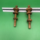 Pair Of Matching Antique Carved Wooden Finials