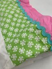 Pottery Barn Baby Kids Simone Crib Bed Skirt Floral Ribbon Green Pink  9964k
